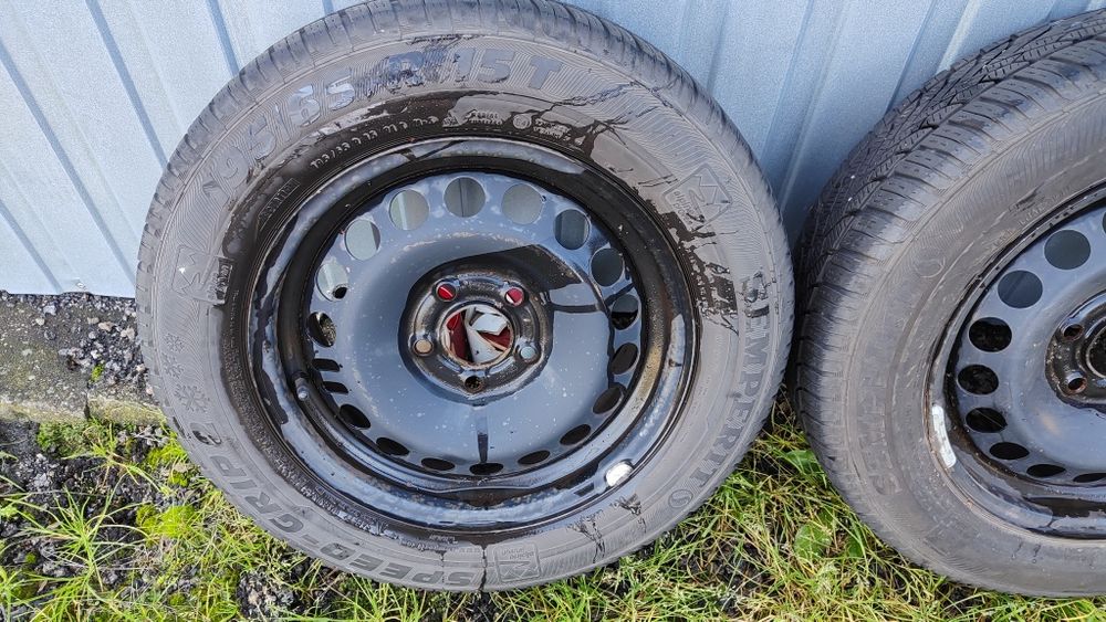 Koła - felgi z oponami zimowymi 15" 5x110 195/65r15 Opel Zafira Astra