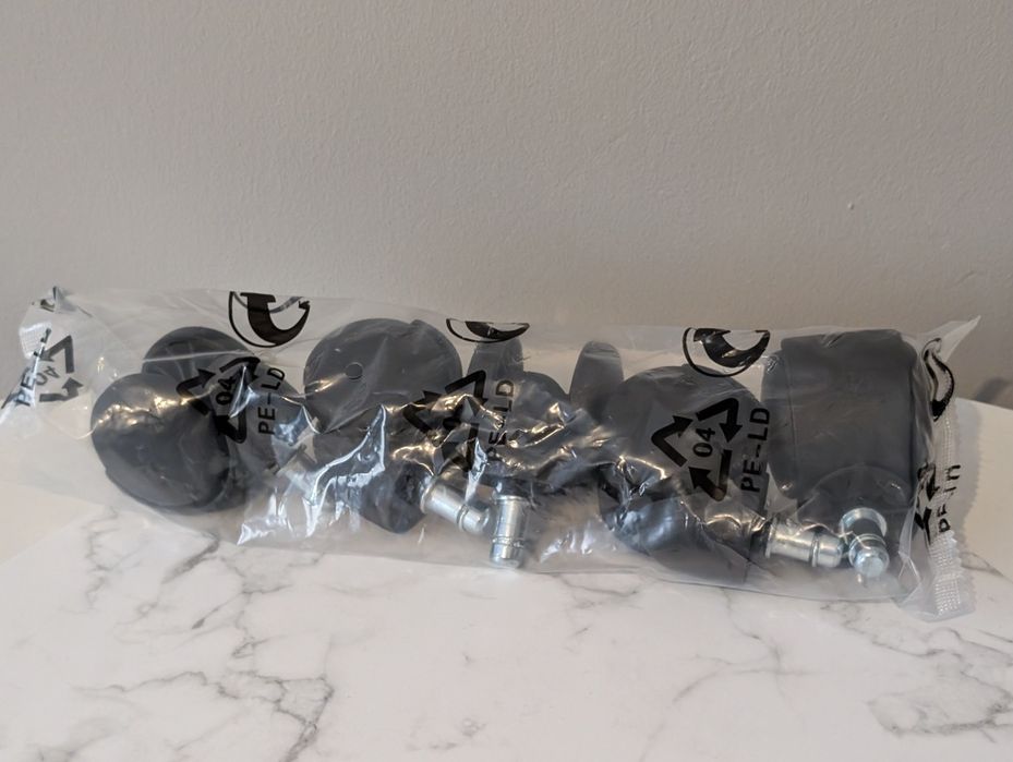 5x sztuk kółek do fotelu biurowego / gamingowego  NOWE