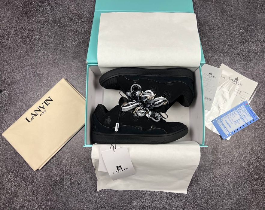 Lanvin Curb Sneakers Black Grey Premium