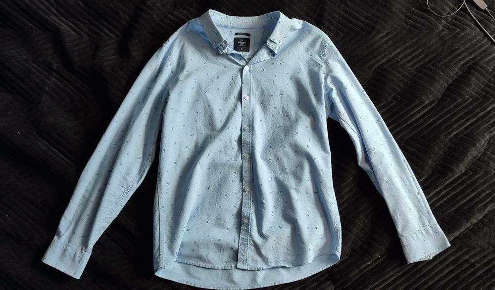 Koszula męska niebieska błękitna długi rękaw