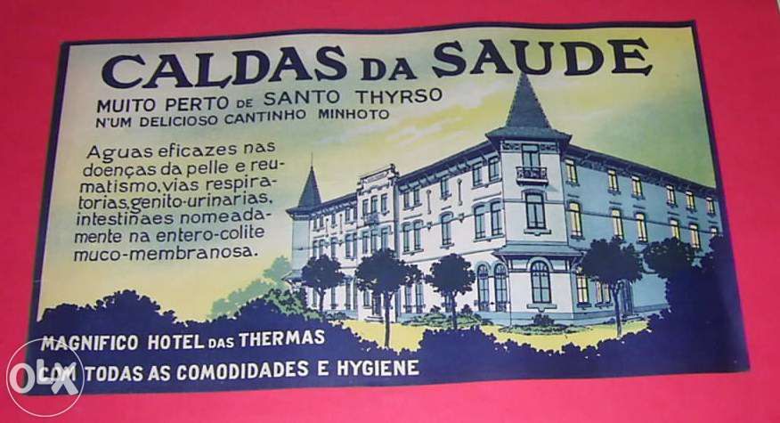 Cartaz antigo - Caldas da Saúde (Stº. Thyrso)