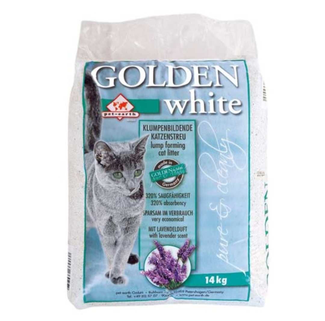 Areia para gato-Golden Whyte-Lavanda 14kg+10kg