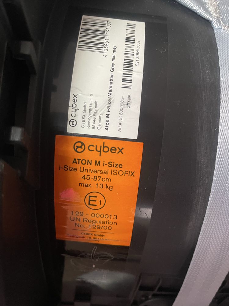 Автокрісло Cybex gold Aton M-size 0-13 кг