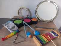 Drewniane instrumenty, elektroniczna perkusja
