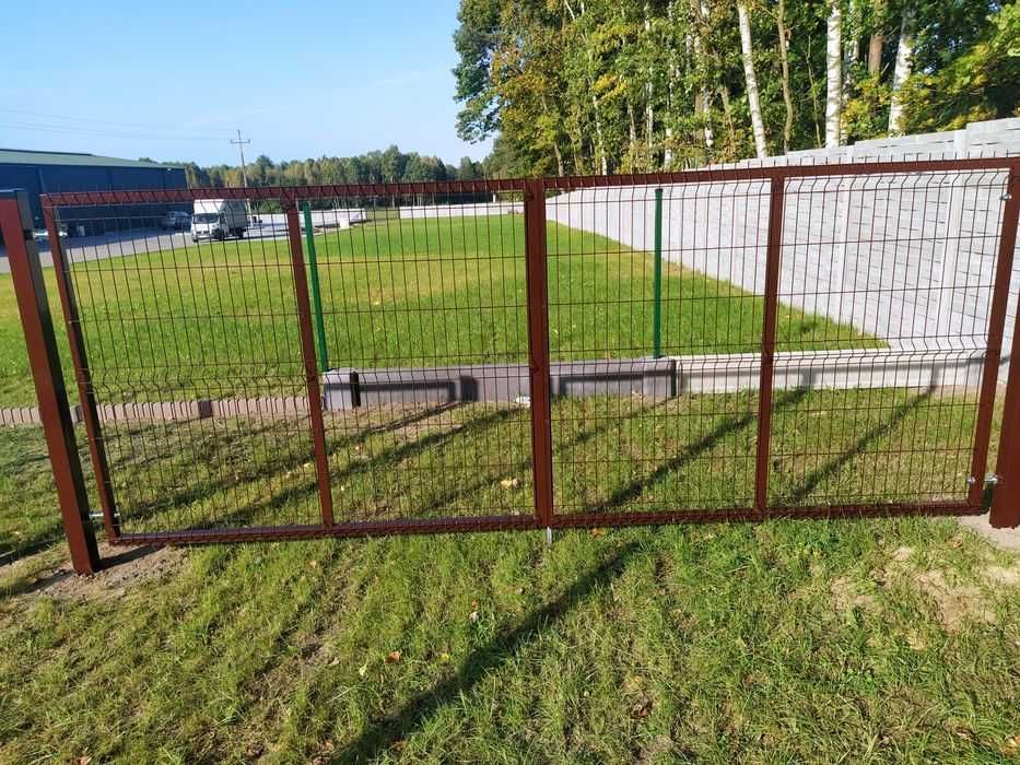 Brama dwuskrzydłowa panelowa 3D 4mx1,5/ Brama dwuskrzydłowa 2D 4mx1,5