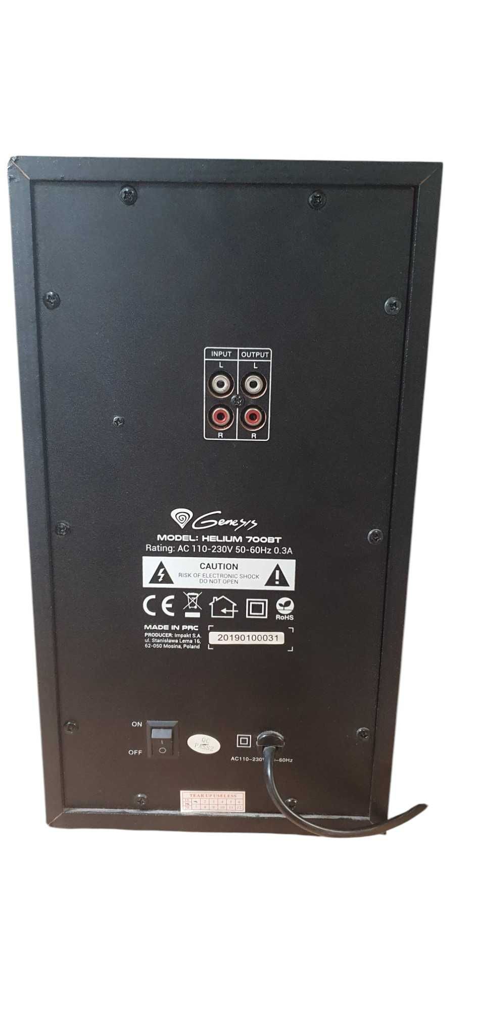 Zestaw głośników 2.1 Natec Helium 700BT 60 W czarny