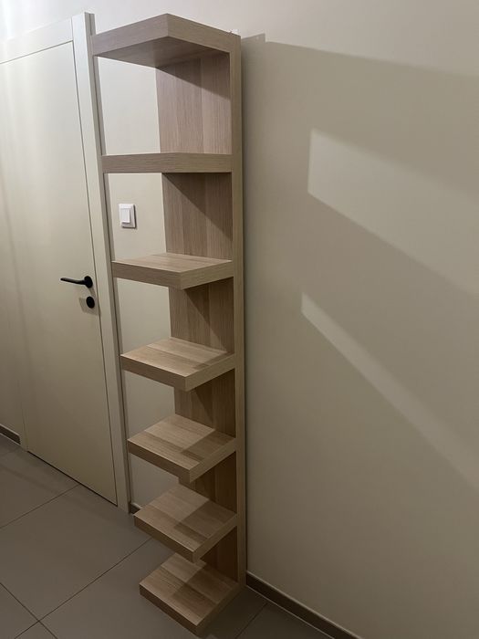 Ikea Regał Lack 30x190x28 dąb - minimalistyczny, praktyczny