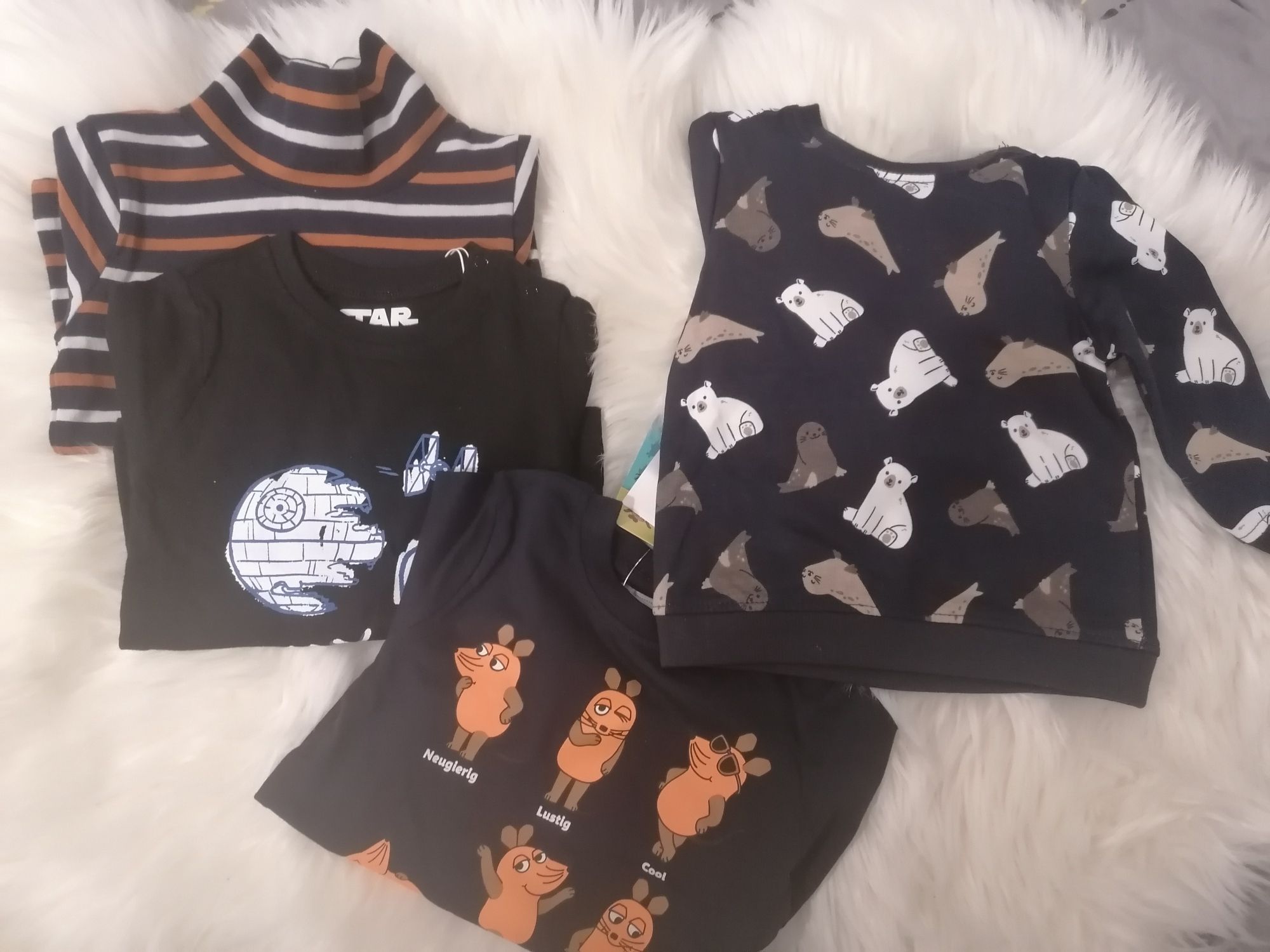 Nowe Zestaw bluza i koszulki roz. 74