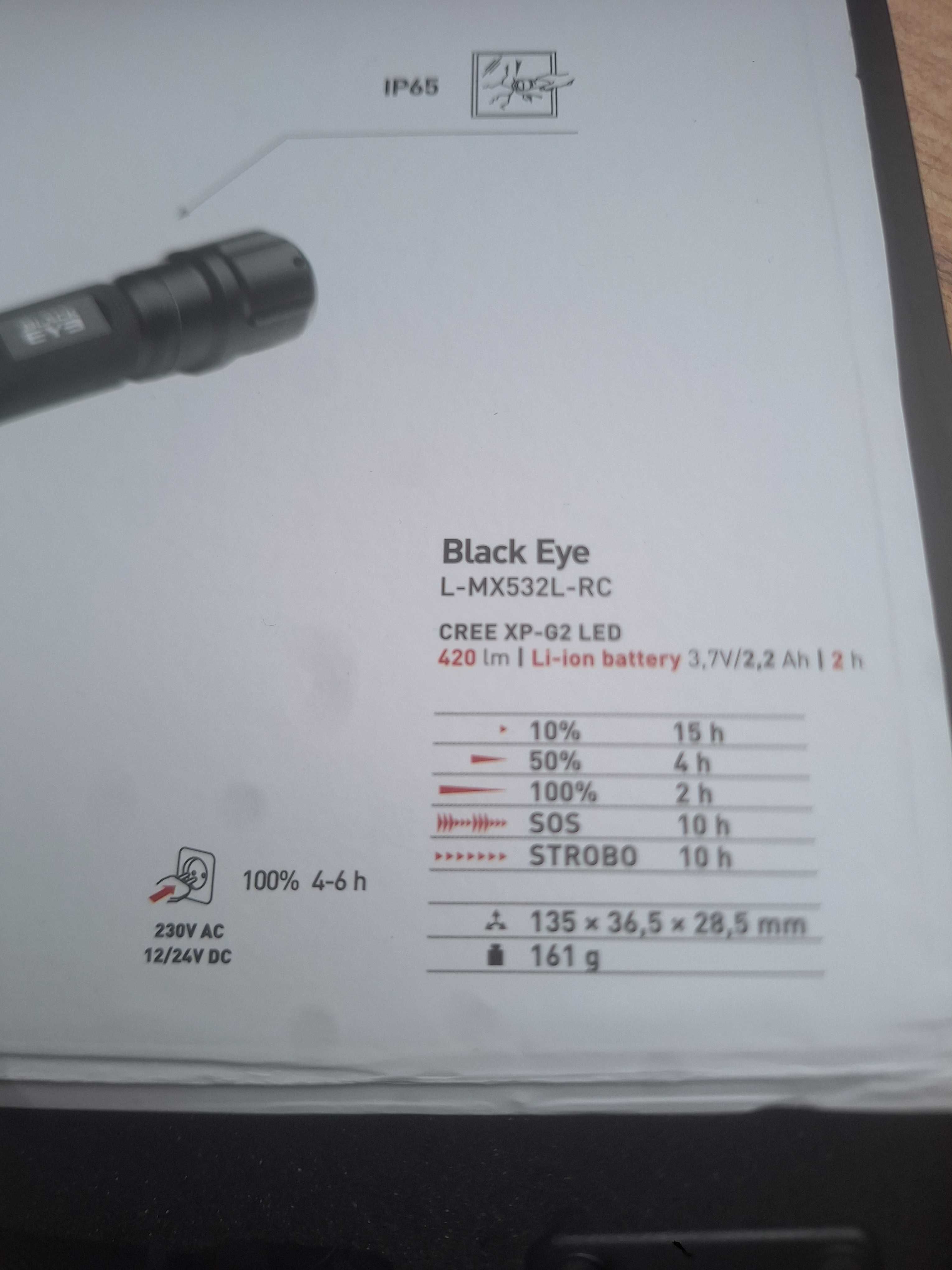 Latarka Black Eye MX532L-RC