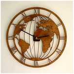 Zegar mapa - 60 x 60 cm Heban