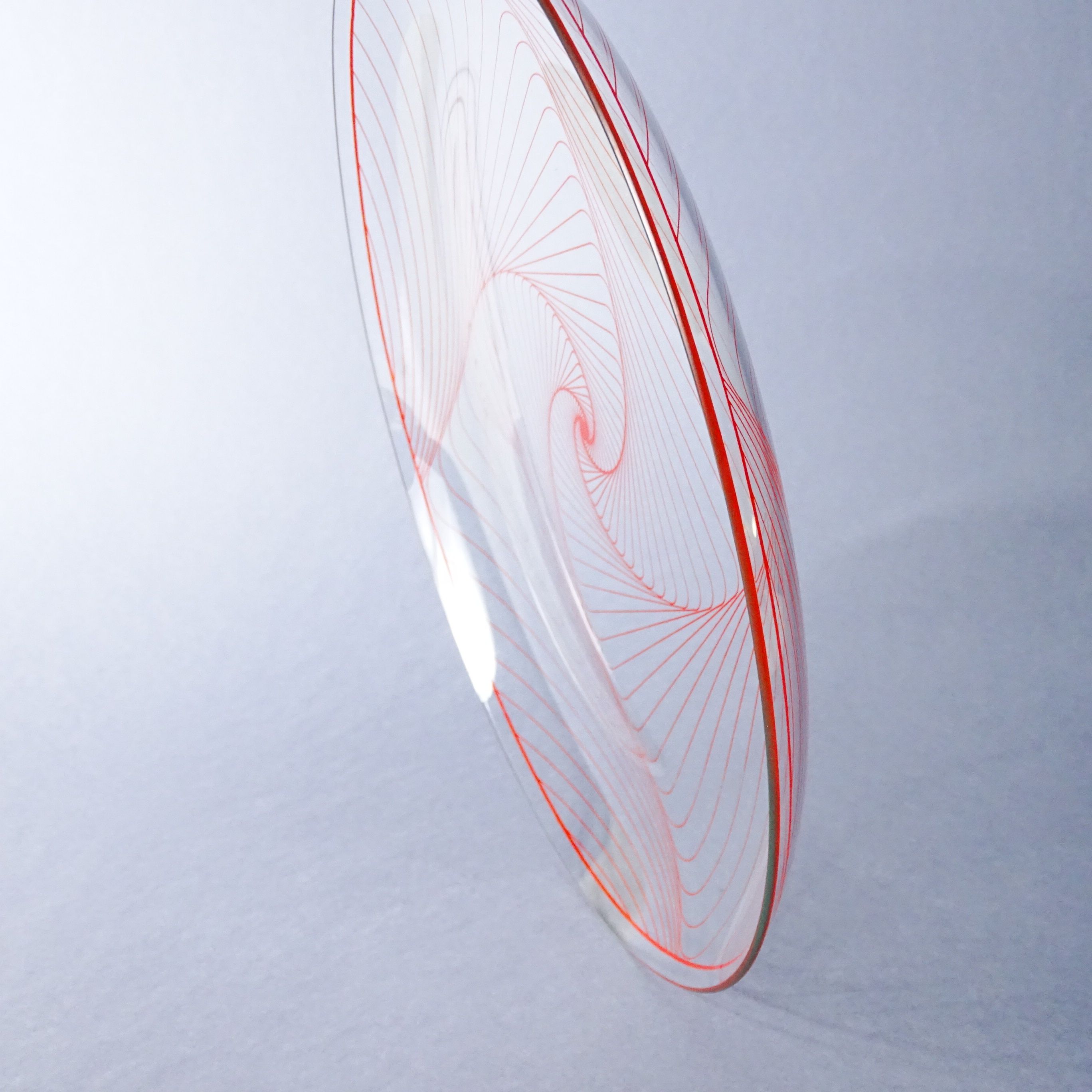 olbernhau piękna duża patera szklana lata 60/70-te 31 cm