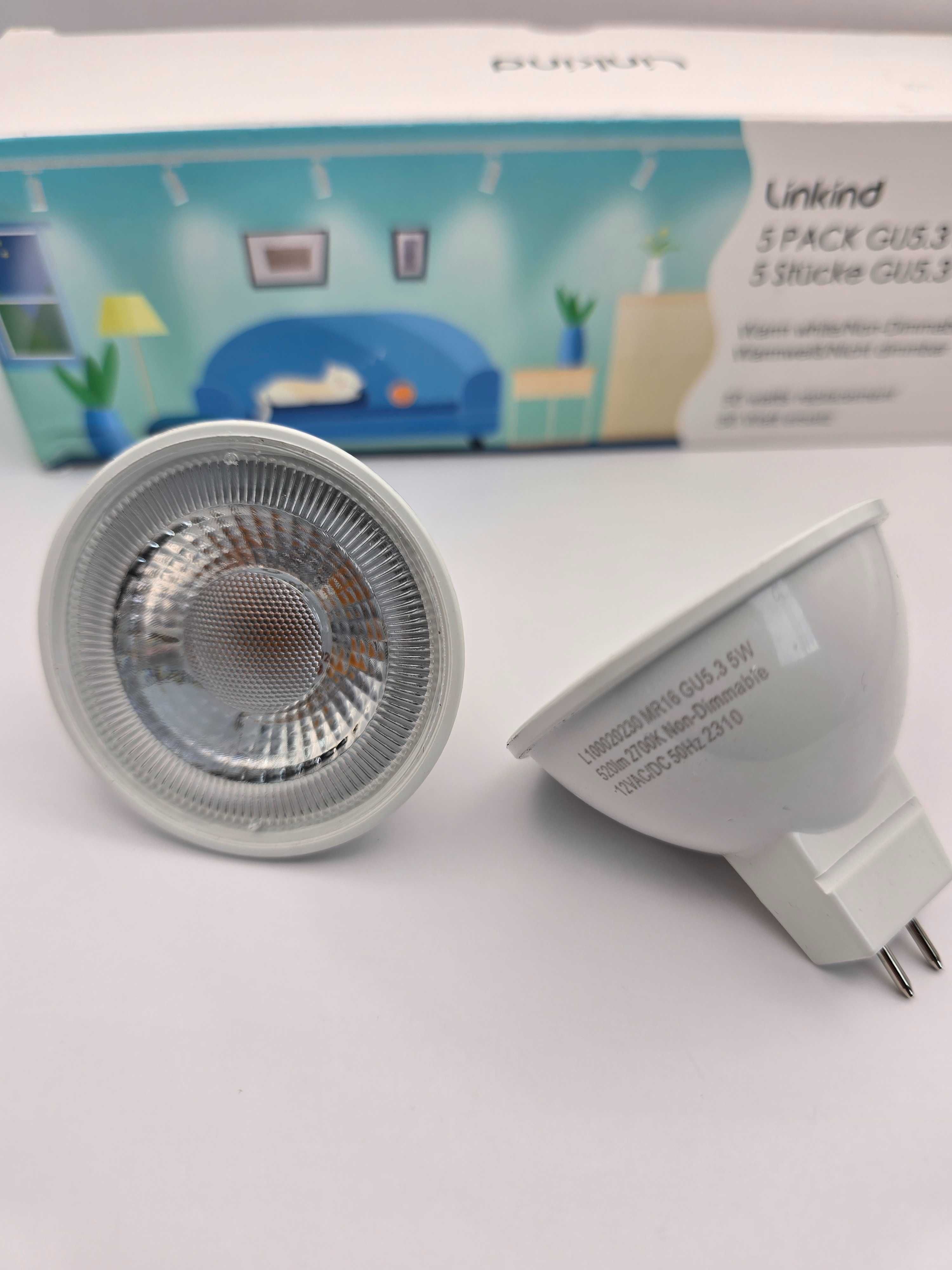 Lampa LED 5W 12 V, 50W Wymienna, 2700 K Ciepła biel 36, 520 Lm 5 szt.