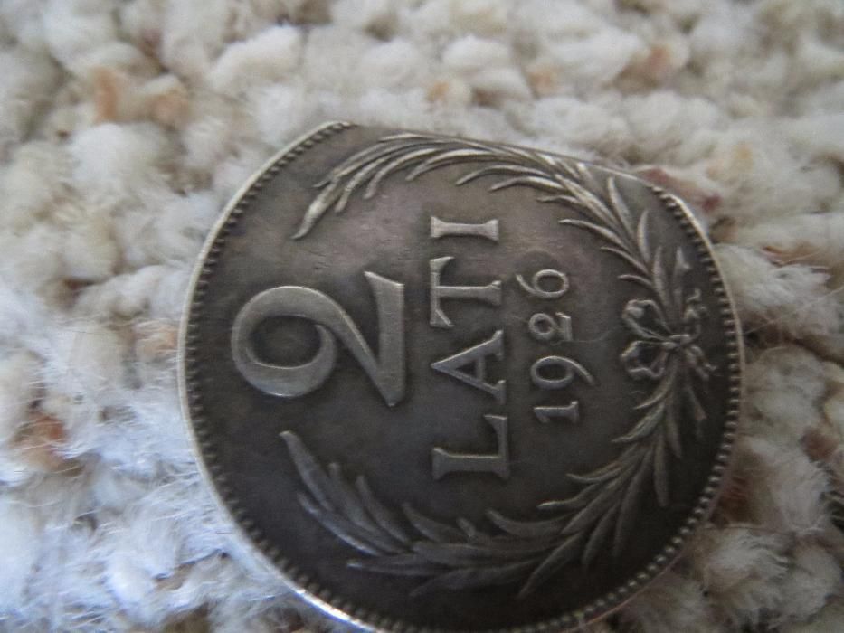 Серебряная Монета 2 лата 1926 года.