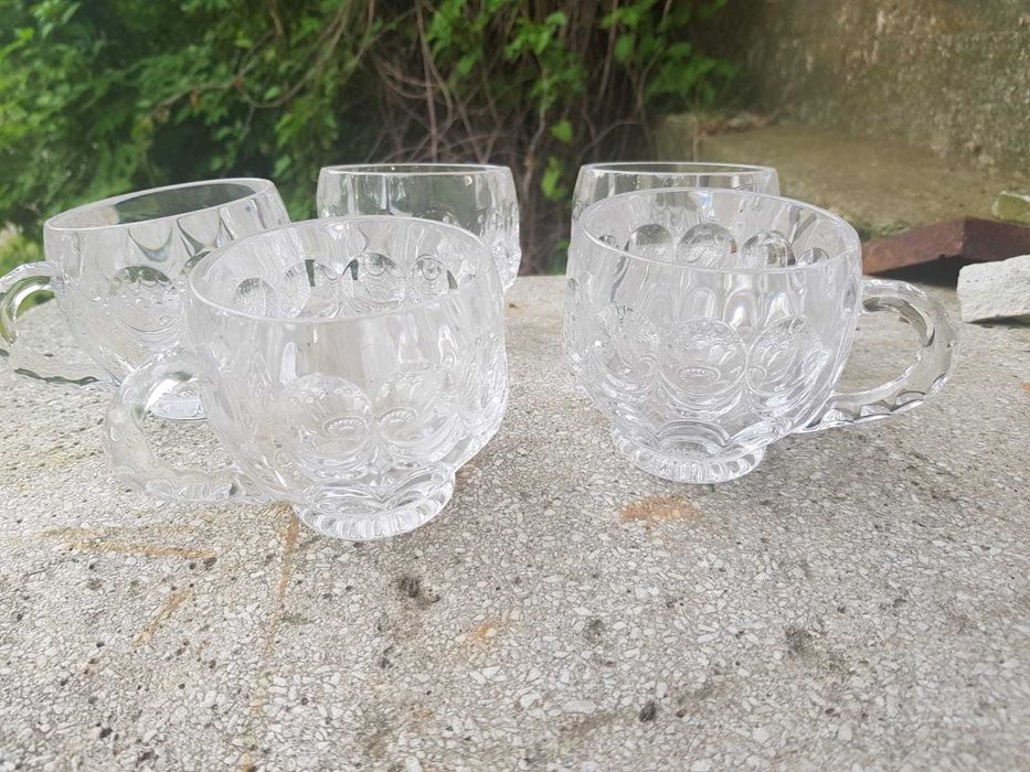 Kryształowe filiżanki - 5 sztuk