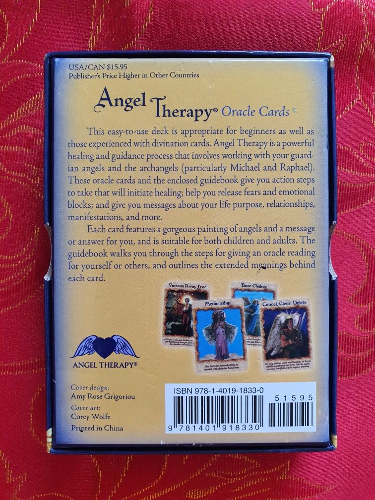Oryginalne Karty Doreen Virtue Angel Therapy Oracle Wyrocznia Magia