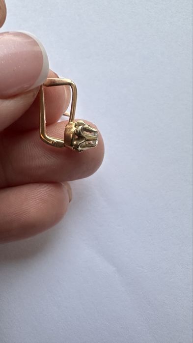 Серьги золотые СССР 585 , вес 3,45 грамм сережки золоті