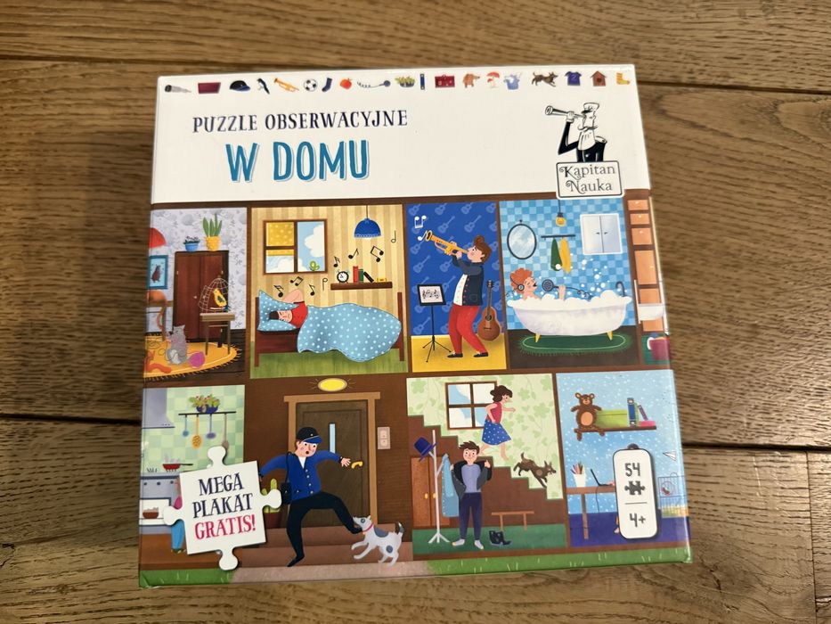 puzzle obserwacyjne, kapitan nauka , w domu