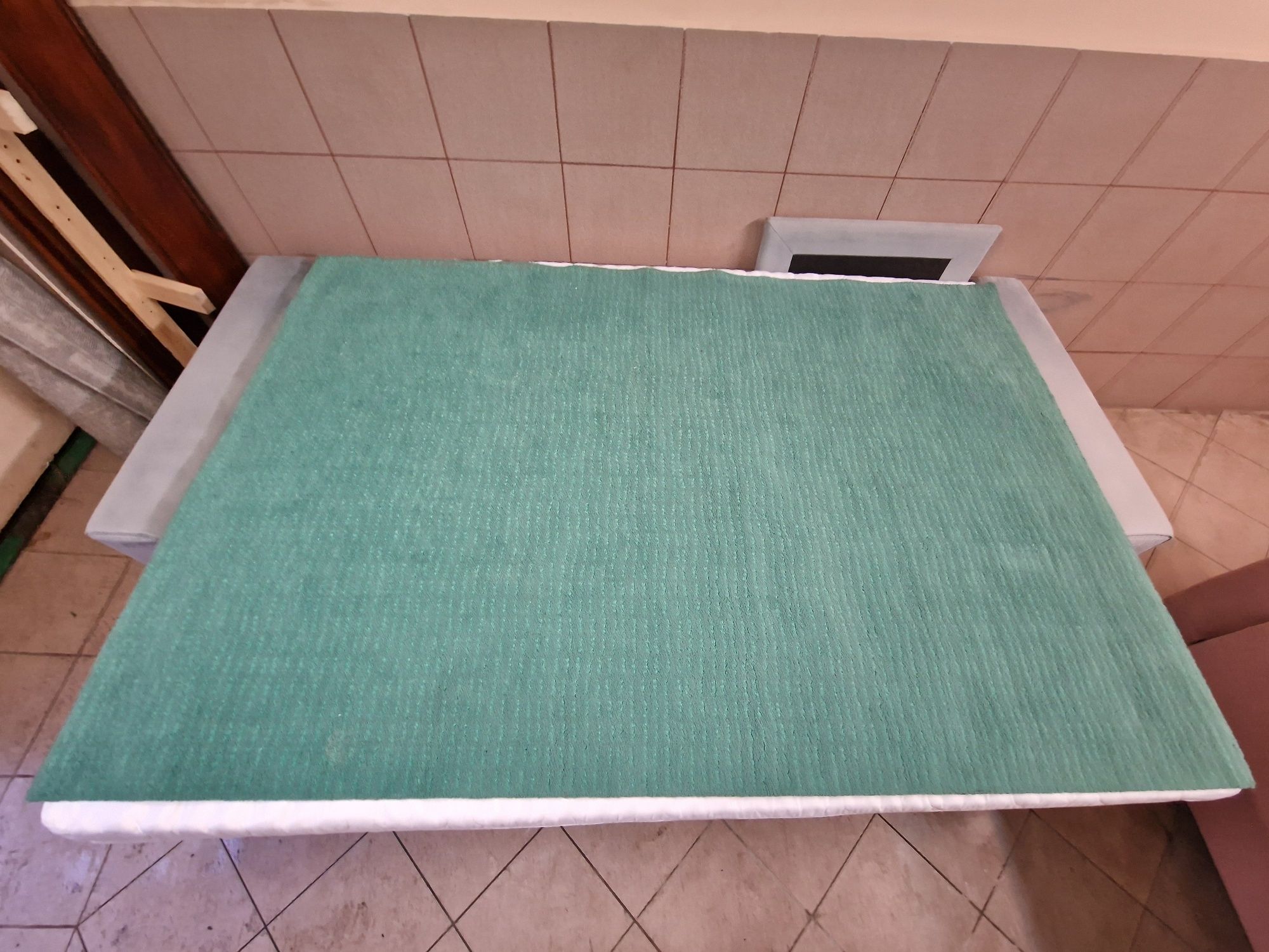 IKEA dywan chodnik włosie zielony 133x195cm LANGSTE