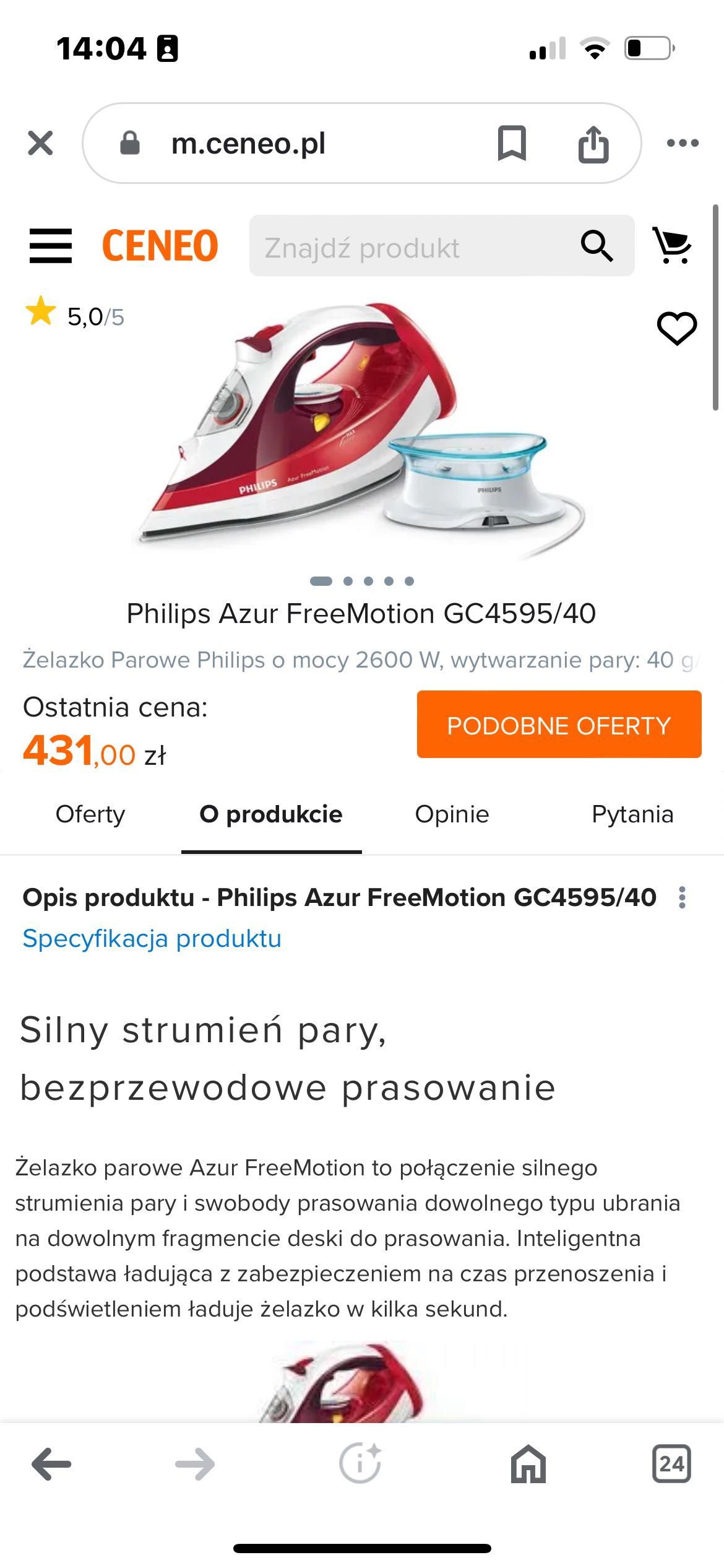 Żelazko Philips GC4595/40