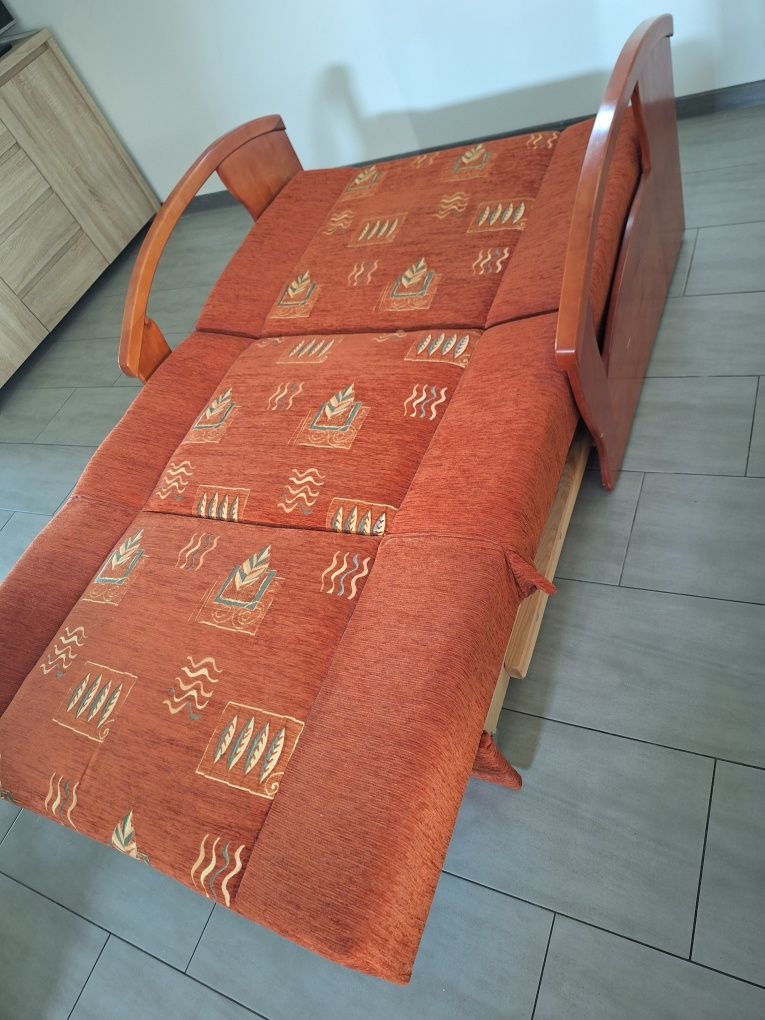 Sofa amerykanka z funkcją spania pojemnik na pościel