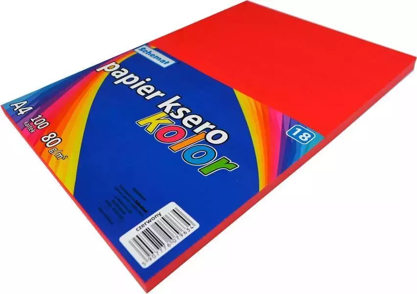 Papier ksero A4/100K czerwony. Schemat. Nowy Produkt
