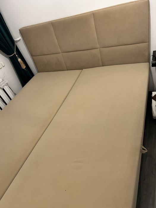 Łóżko kontynentalne 200x160 cm z pojemnikiem