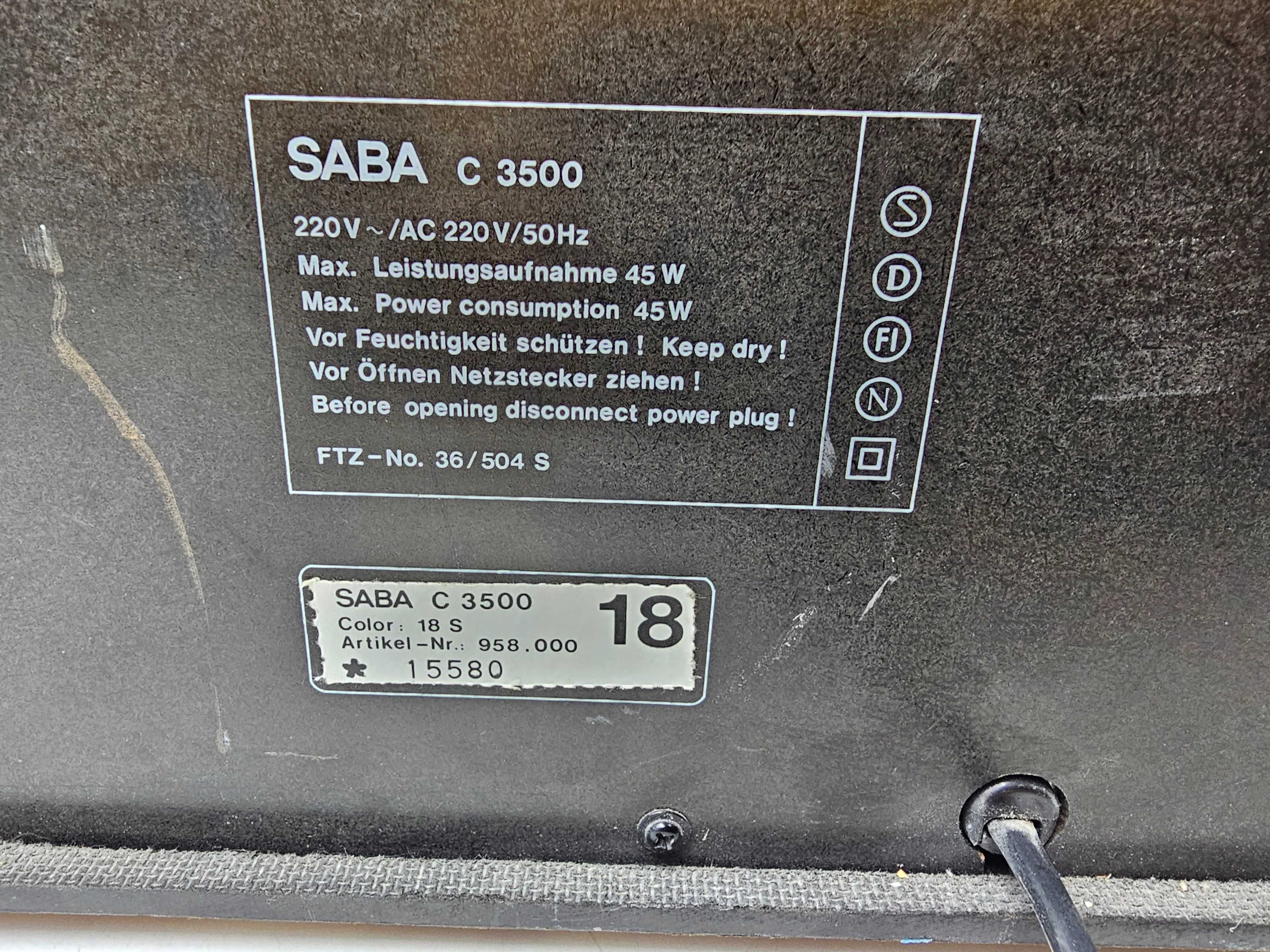 wieża retro saba c3500 PRL