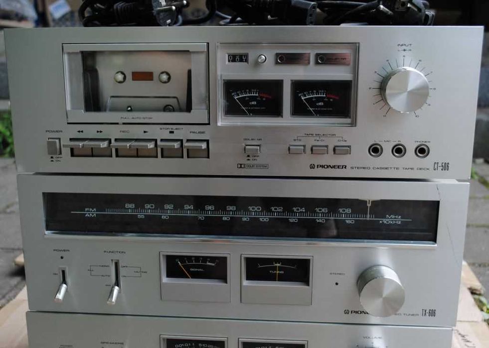 PIONEER підсилювач SA-506 ресивер тюнер TX-606 магнітофон CT-506