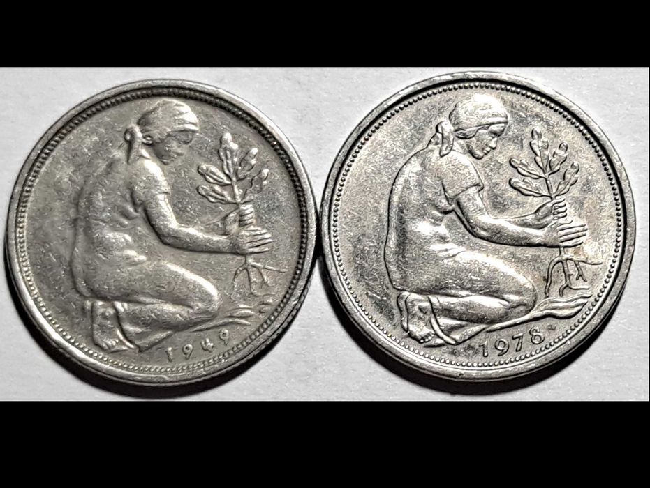 50 Pfennig - Niemcy Zachod. (RFN) - zest 2 monet - 1949, 78 - stan d.