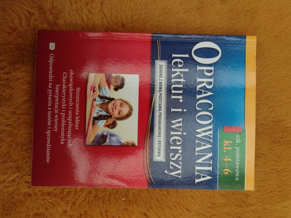 Książka opracowania lektur szkolnych (klasa 4-6)  wydawnictwo GREG
