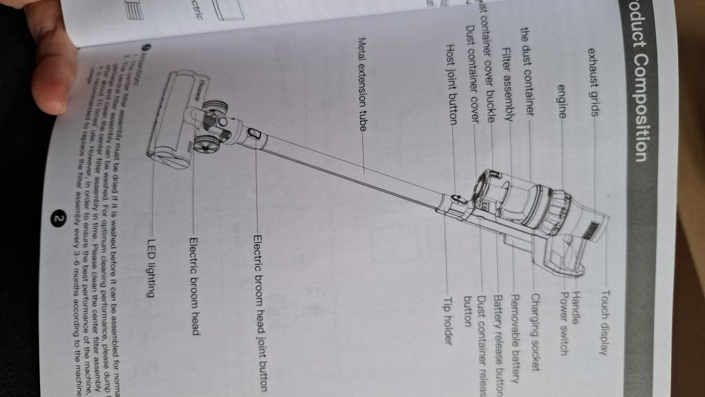 Mocny odkurzacz bezprzewodowy, bezworkowy