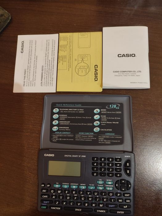 Электронная записная книга Casio SF-3990 GY-w Банк