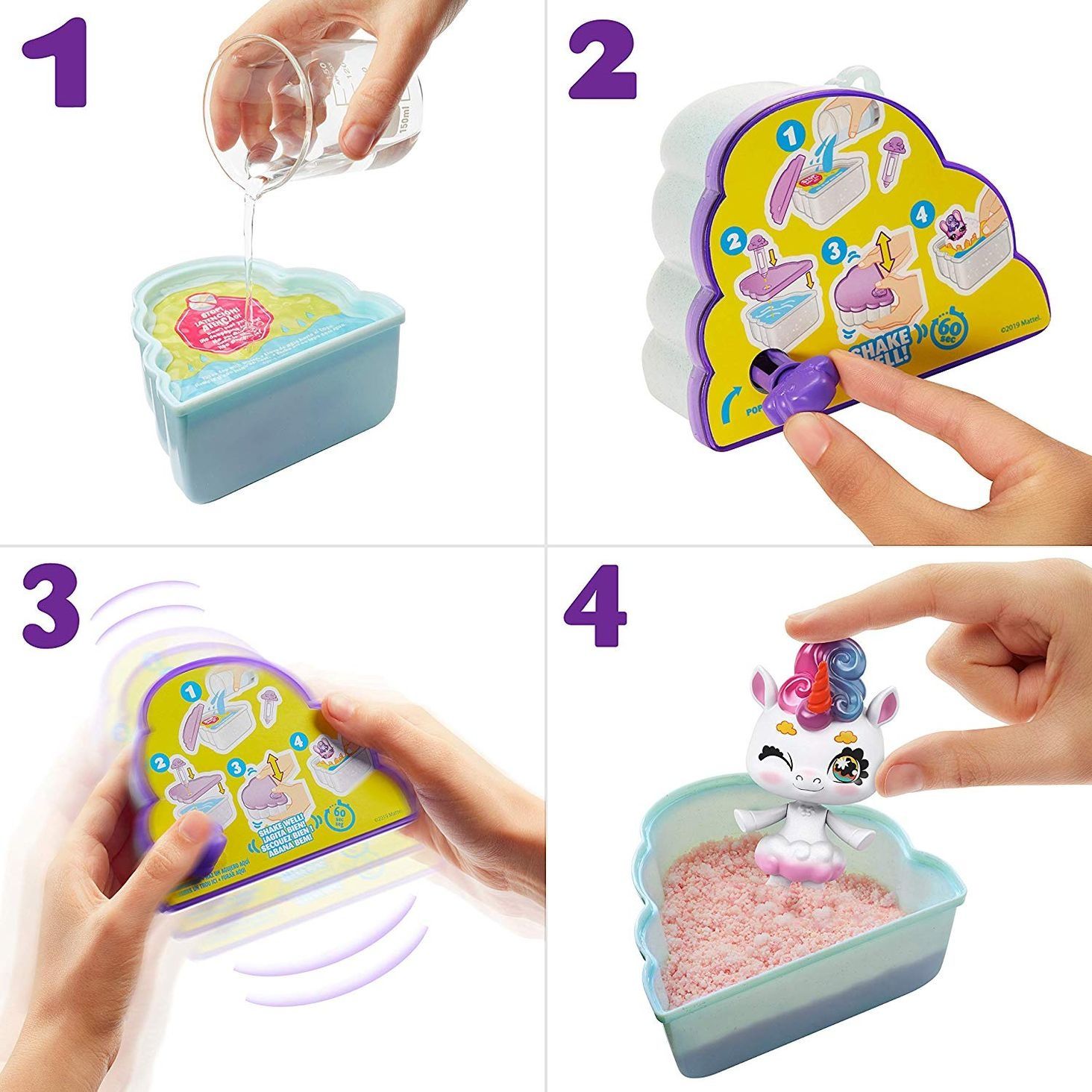 NOWE Mattel CLOUDEES zwierzątko niespodzianka śnieg  DUŻA chmurka