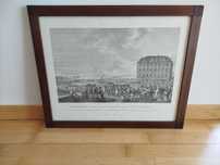 Quadro Antigo, com importante gravura