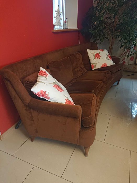 Kanapa sofa brązowa retro vintage