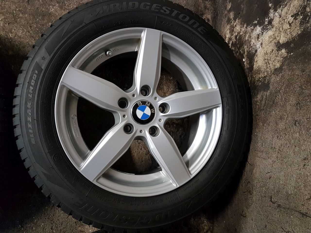 Felgi alu BMW R16 5x120 opony zimowe Bridgestone 205/60R16 7,5mm 2019r