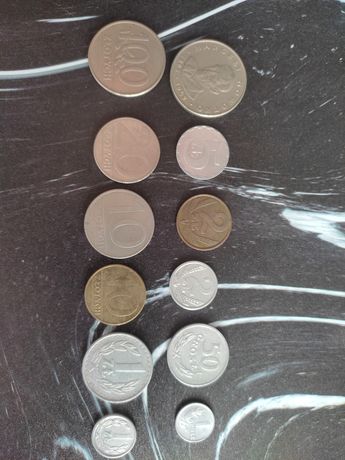 Zestaw monet Polskich, 12 sztuk.