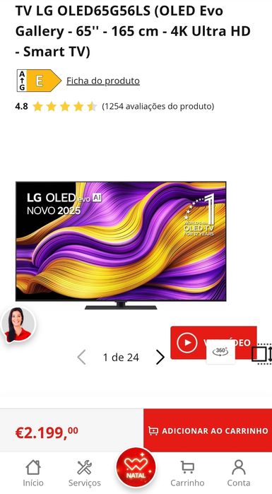 LG Oled G5 em 65 polegadas