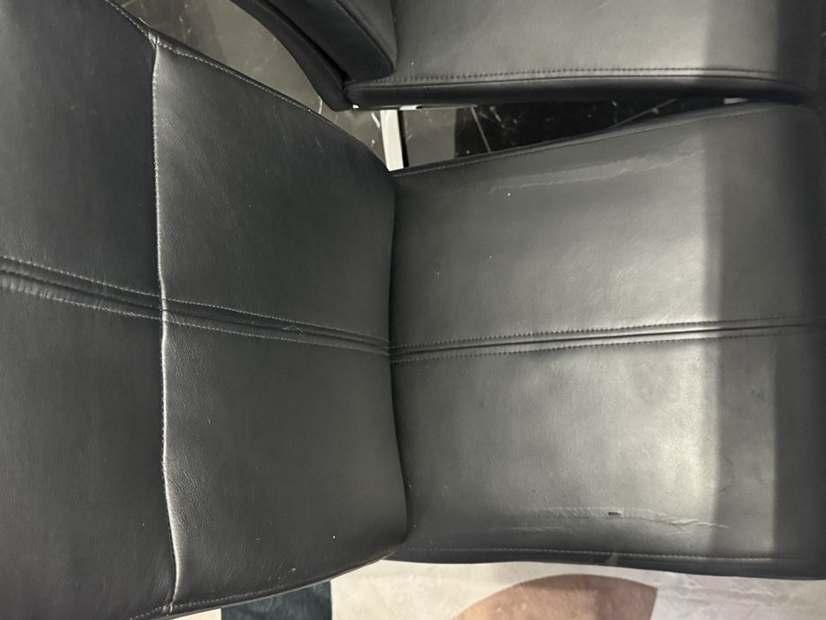 Krzesła 6 sztuk tapicerowane ekoskóra na chromowanych nogach