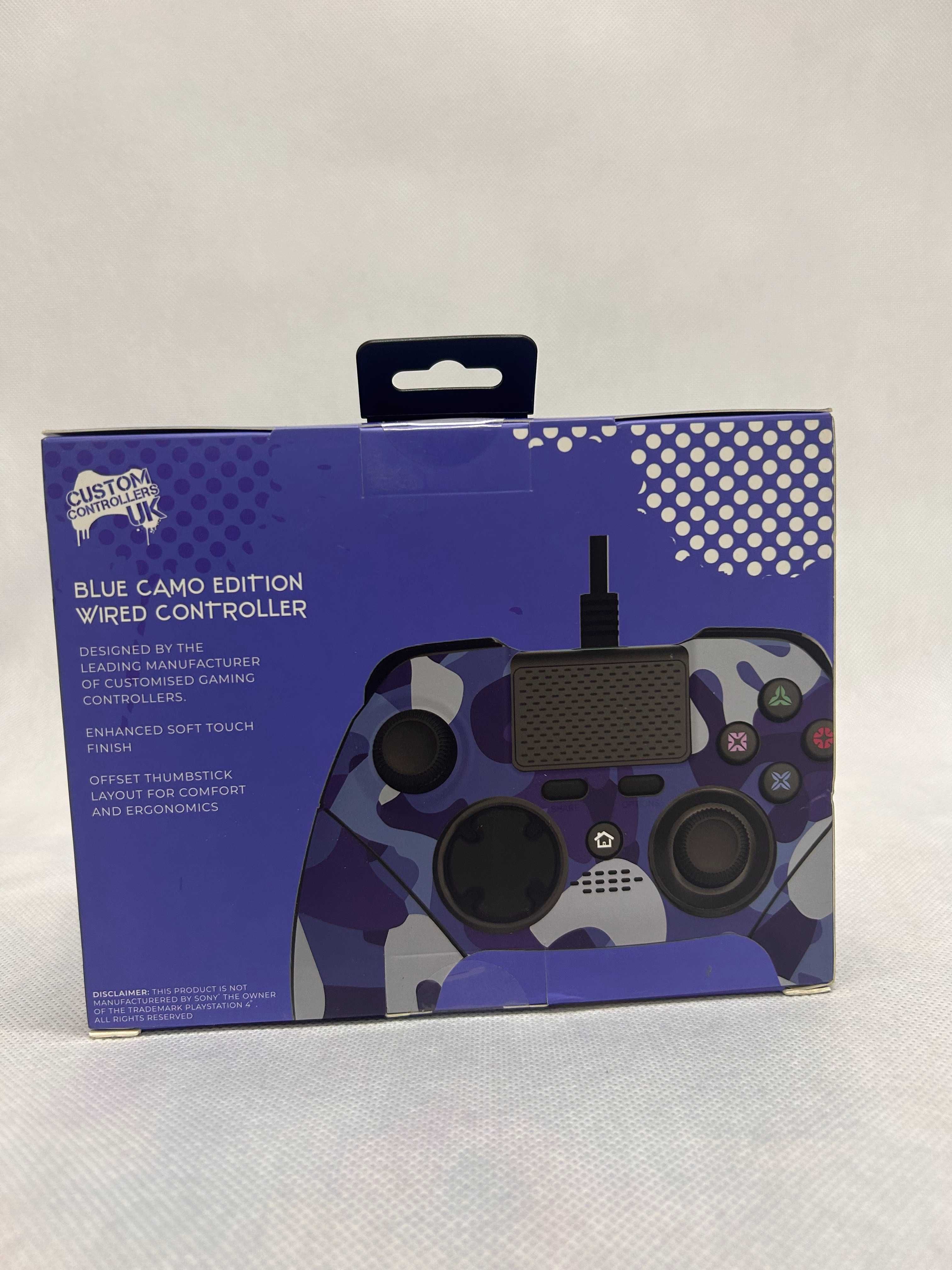 Pad przewodowy PS4 Custom Controlles Uk blue Camo edition