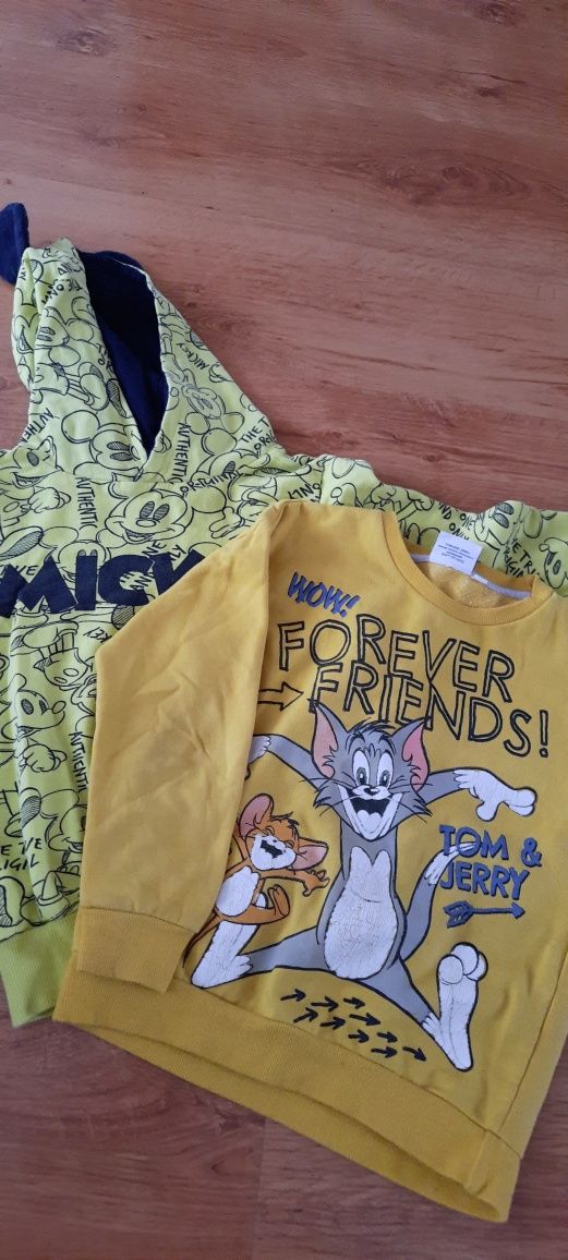 Zestaw dwie bluzy Mickey i Tom and Jerry 128