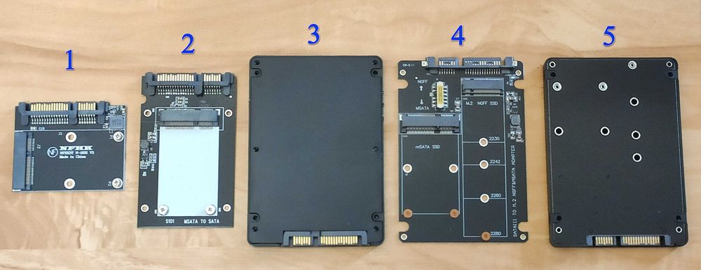 Адаптер переходник для SSD диска mSATA на SATA
