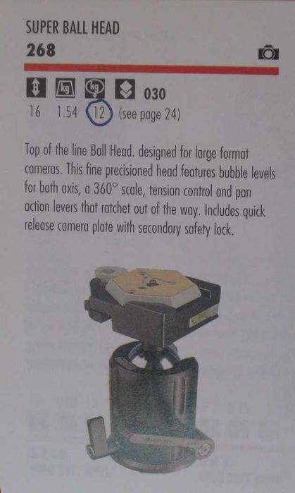 Tripé Manfrotto 074 Professional com cabeça Super Ball 268