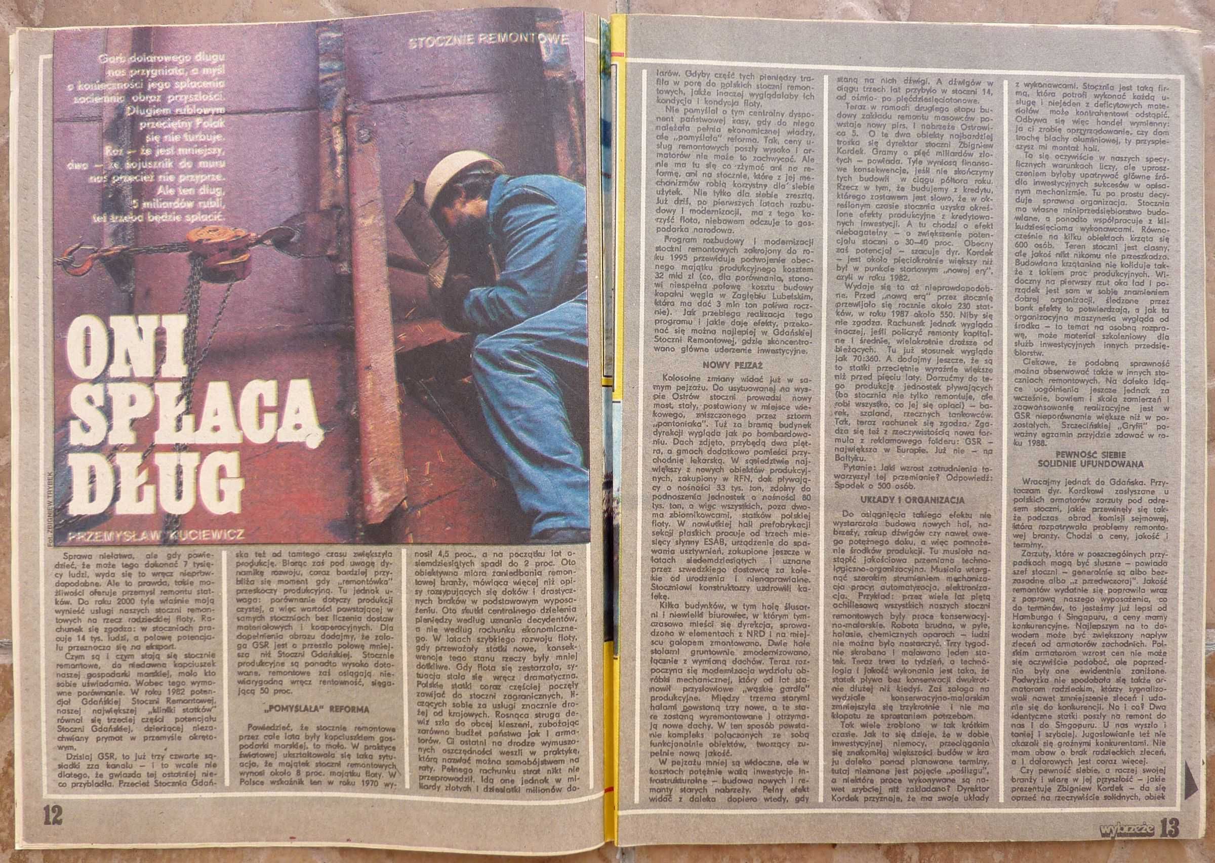 WYBRZEŻE tygodnik nr 1/1988 - kalendarz - MAŁGORZATA KURMIN
