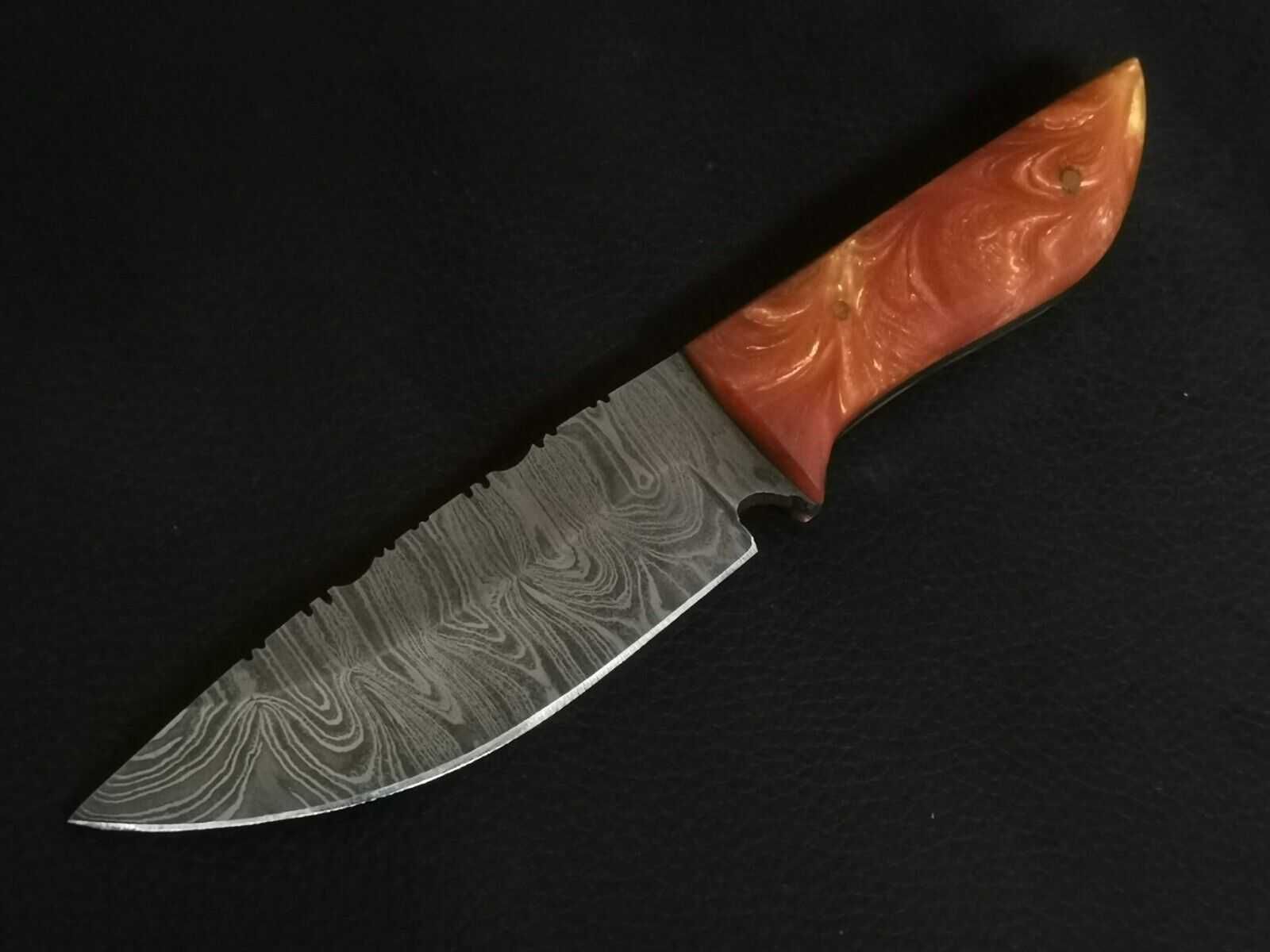 nóż myśliwski DAMAST kuchenny 20,5 cm stal DAMASCEŃSKA BUSHCRAFT