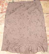 Spódnica ciepła brąz melanż hafty rozmiar 46-48