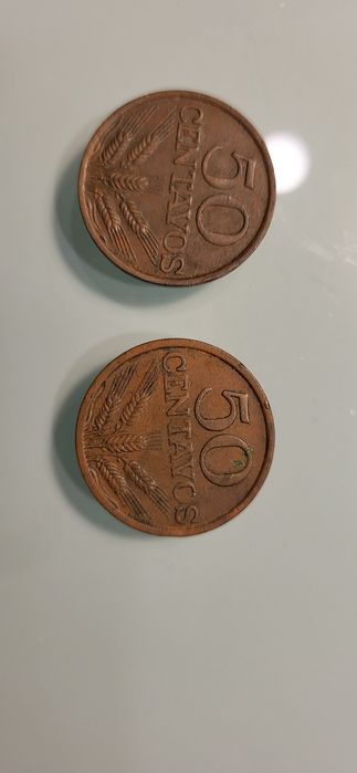 Moedas 50 centavos 1978 e 1974