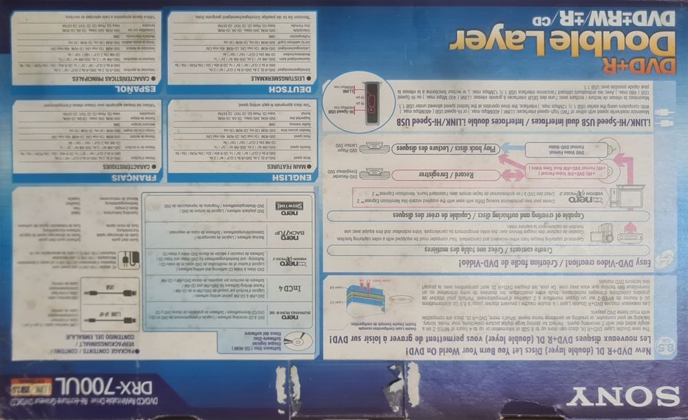 SONY - Leitor e Copiador de DVDs (ótimo estado)