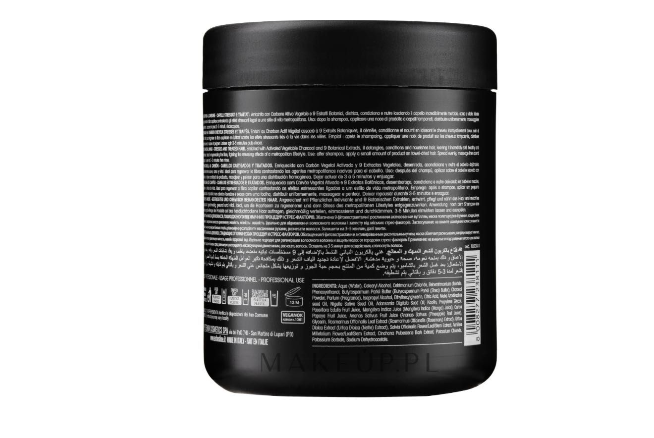 Echosline Karbon 9 Charcoal maska do włosów zniszczonych z węglem