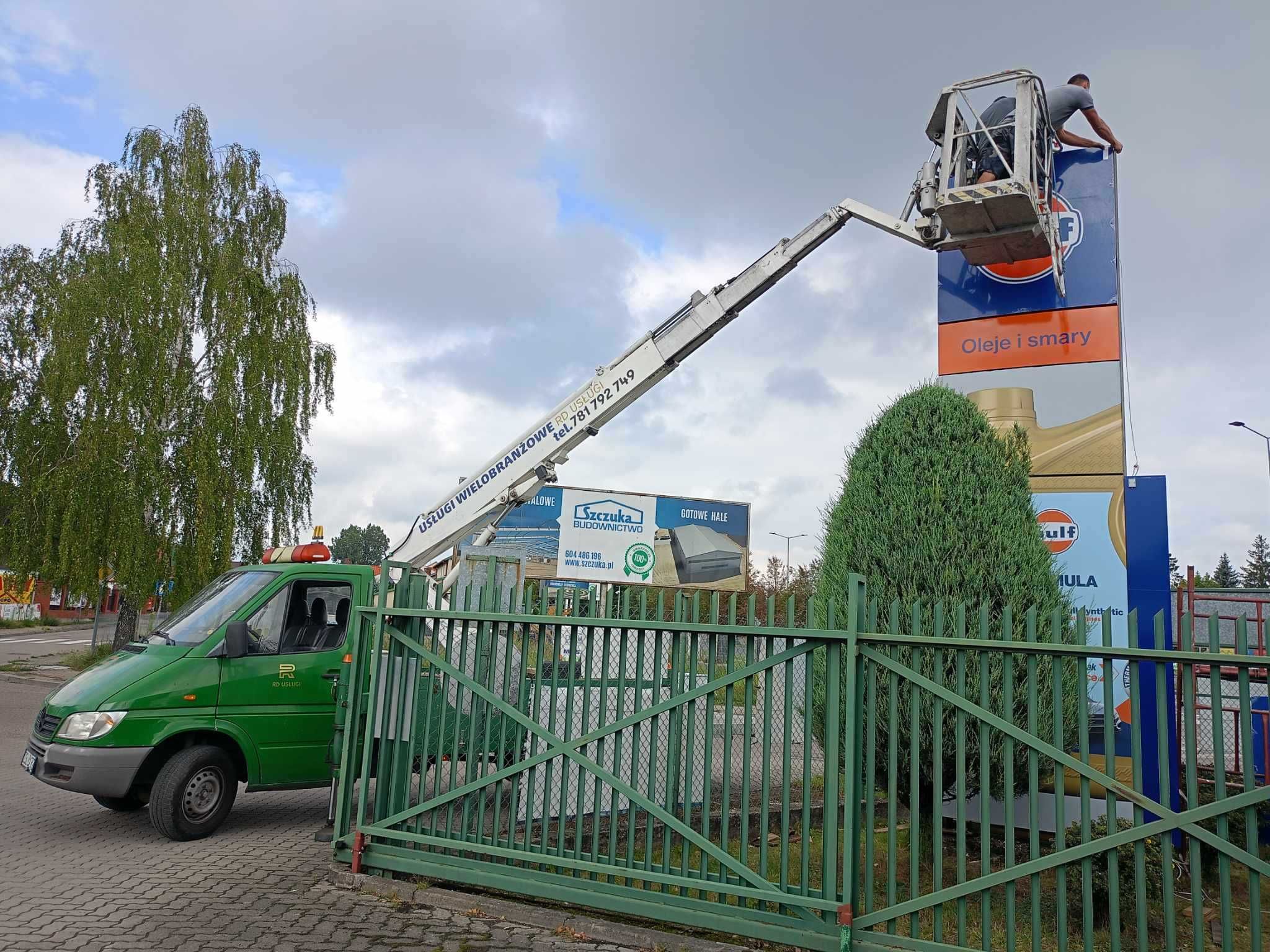 Usługi podnośnikiem koszowym,zwyżka  wynajem,podnośnik koszowy